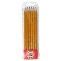 Набір графітних олівців "K-I-N" /1570.06/ 2B, B, HBх2, H, 2H, у полібезі 6шт (1/10)