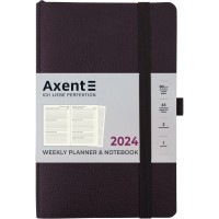 Щотижневик "Axent" 2024 Partner Soft Skin /8509-24-01-A/ 125*195, чорний (65704) (1/12/24)