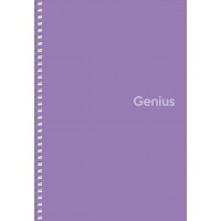 Зошит "Genius" спіраль /A5-080-6806K/ ##, пластик 0,5 мм, 70 г/м2, заокруглені кути (4/80)