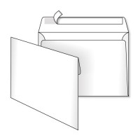 Конверт паперовий С5 відривна стрічка /3452/ 162*229мм білий (уп.500шт)