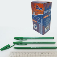 Ручка кулькова "JO" 555A зелена, 0,7 мм (50/1400/2800)