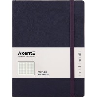 Книга записна "Axent" /8615-02-A/ Partner Soft L, 190*250, 96 арк, кліт, синя (1/12)