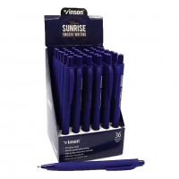 Ручка масляна автомат "Vinson" /Р12/ "Sunrise" 0,7мм, синя, soft-touch, трик., синякорпус, грип (36/1440)