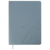 Щоденник "BuroMAX" /BM.2127-30/ ДАТ 2024 STEEL, A5, блакитний, шкірзам (1/20)