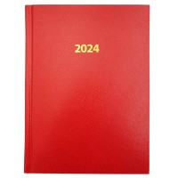 Щоденник "BuroMAX" /BM.2129-05/ ДАТ 2024 STRONG, A5, червоний, шкірзам (1/20)