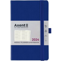 Щотижневик "Axent" 2024 Partner Soft Diamond /8518-24-02-A/ 125*195, синій (65654) (1/12/24)