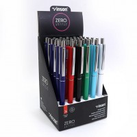 Ручка масляна автомат "Vinson" /Z3/ "Zero" 0,7мм, синя, mix (36/1440)