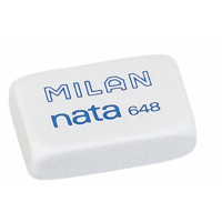 Гумка "MILAN" /648/ "NATA" прямокутн., біла, 2*3см (48/1200)