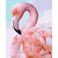 Картина за номерами "Ідейка" /KHO4397/ "Рожевий фламінго" 40*50см