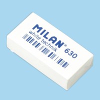 Гумка "MILAN" /630/ "NATA" технічн,, прям., біла (30/750)