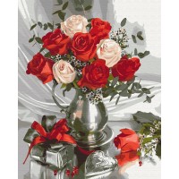 Картина за номерами "Brushme" /BS51914/ "Подаровані троянди" 40*50см