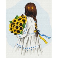 Картина за номерами "Brushme" /BS53075/ "Квіти України " 40*50см