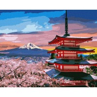 Картина за номерами "Ідейка" /KHO2856/ "Улюблена Японія" 40х50см