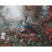 Алмазна мозаїка "Ідейка" /AMO7336/ "Казкові пави" 40*50см