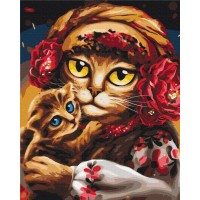 Картина за номерами "Brushme" /BS53117/ "Сім'я котиків" 40*50см