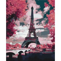 Картина за номерами "Brushme" /BS28271/ "Магнолії в Парижі" 40*50см