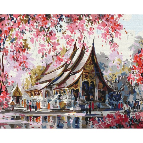Картина за номерами "Brushme" /BS3259/ "Тайський храм" 40*50см - Kanc Kyiv для вас