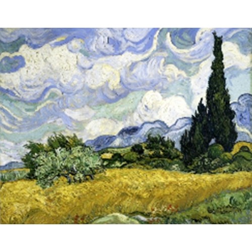 Алмазна мозаїка "Go to art" /189699/ "Поле з кипарисами" 30*40 см на підрамнику - Kanc Kyiv для вас