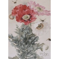 Алмазна мозаїка "Go to art" /189722/ "Маки і бджоли" 30*40 см на підрамнику