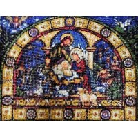 Алмазная мозаика "Go to art" /178650/ "Витраж "Рождество" 30*40 см на подрамнике
