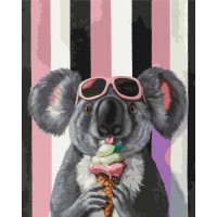 Картина за номерами "Brushme" /BS53621/ "Три кульки для коали" 40*50см