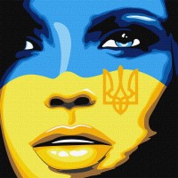 Картина за номерами "Ідейка" /KHO4865/ "Вільна Україна" 40x40см