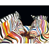 Картина по номерам "Зебры", 35 * 45см / N00013221 / RS