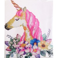 Алмазна мозаїка "Go to art" /178456/ "Єдиноріг" 21*25см на картоні 5D