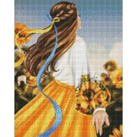 Алмазна мозаїка "Ідейка" /AMO7400/ "Моя квітуча Україна" 40*50см