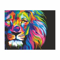 Картина за номерами "Неоновий лев" /N0001343/ RS