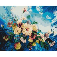 Картина за номерами "Brushme" /BS53560/ "Квіти блакиті" 40*50см