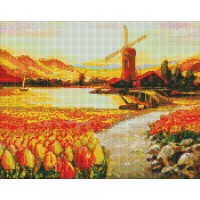 Алмазна мозаїка "Ідейка" /AMO7649/ "У долині тюльпанів" 40*50см