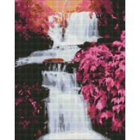 Алмазна мозаїка "Ідейка" /AMO7236/ "Тропічний водоспад" 40х50см