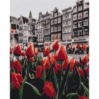 Картина за номерами "Brushme" /BS34169/ "Тюльпани Амстердаму" 40*50см