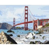 Картина за номерами "Brushme" /BS7979/ "Міст Сан Франциско" 40*50см