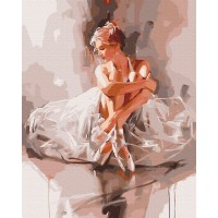 Картина за номерами "Brushme" /BS52894/ "Балерина в хмаринці ніжності" 40*50см