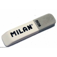 Гумка "MILAN" /8030/ комбінована, скошена, сіро-біла., 6*1,4*0,7см (30/750)