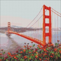 Алмазна мозаїка "Ідейка" /AMO7177/ "Ранковий Сан-Франциско" 40*40см