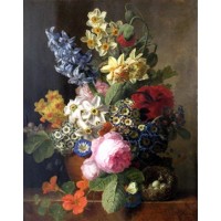 Алмазна мозаїка "Go to art" /189718/ "Натюрморт з квітами" 30*40 см на підрамнику