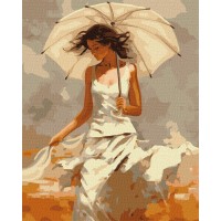 Картина за номерами "Ідейка" /KHO8365/ "Дівчина з парасолькою" 40*50см