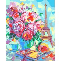 Картина за номерами "SANTI" /954489/ "Квітучий Париж", 40*50 см.