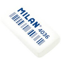 Гумка "MILAN" /4036/ прямокутн., біла (36/900)