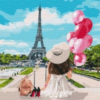 Картина за номерами "Ідейка" /KHO4756/ "Гуляючи вулицями Парижа" 40*40см