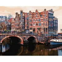 Картина за номерами "Ідейка" /KHO3615/ "Чарівний Амстердам" 40х50см