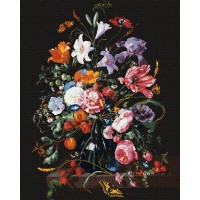 Картина за номерами "Ідейка" /KHO3208/ "Ваза з квітами та ягодами" 40*50см
