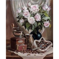 Алмазна мозаїка "Go to art" /178960/ "Натюрморт з кавою" 30*40см на підрамнику