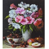 Алмазна мозаїка "JO" /GB70499/ "Квіти, яблуки та вишні" рулон, 30*40см