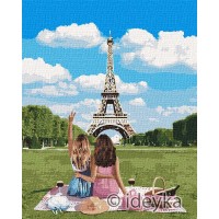 Картина за номерами "Ідейка" /KHO4790/ "Подружки в Парижі" 40*50см