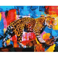 Картина за номерами "Ідейка" /KHO4338/ Яскравий леопард 40x50см