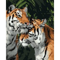 Картина за номерами "Ідейка" /KHO4301/ "Тигрове кохання" 40х50см